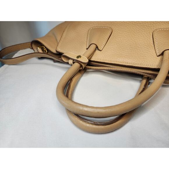 Prada Biege Vitello Daino Tessuto Leather Hand Bag with Crossbody Strap - Picture 5 of 16